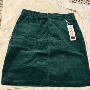 Green Corduroy Skirt